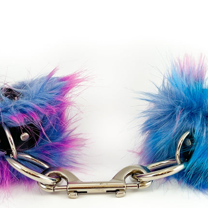 HC135 FUR BONDAGE LEATHER HANDCUFF