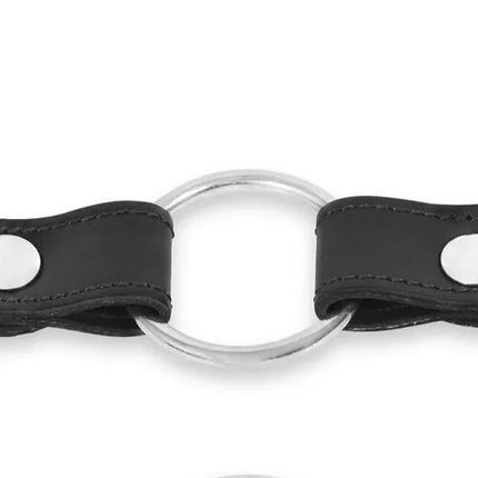 HG101 9" TWIN TRIGGER CLASP LEATHER TIE PAIR