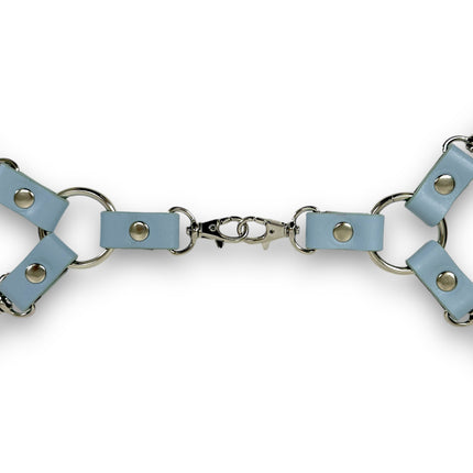HG103 VEGAN  6" TRIPPLE TRIGGER CLASP LEATHER TIE PAIR