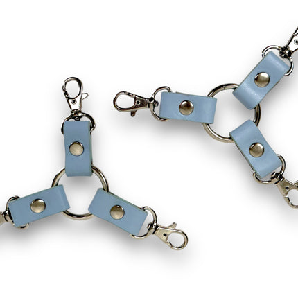HG103 VEGAN  6" TRIPPLE TRIGGER CLASP LEATHER TIE PAIR
