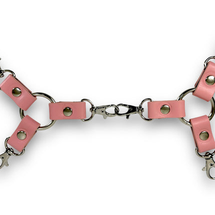 HG103 VEGAN  6" TRIPPLE TRIGGER CLASP LEATHER TIE PAIR