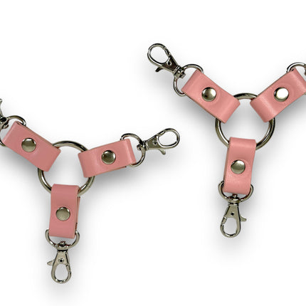 HG103 VEGAN  6" TRIPPLE TRIGGER CLASP LEATHER TIE PAIR