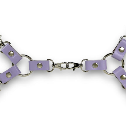 HG103 VEGAN  6" TRIPPLE TRIGGER CLASP LEATHER TIE PAIR