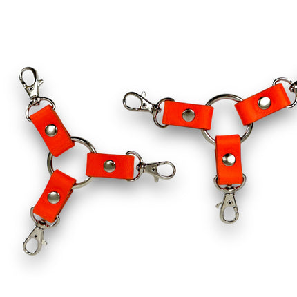 HG103 VEGAN  6" TRIPPLE TRIGGER CLASP LEATHER TIE PAIR