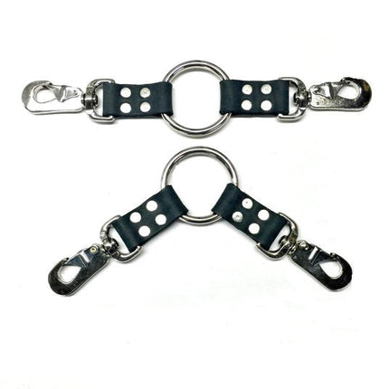 HG106 LEATHER   GENUINE LEATHER 9" HOGTIE  TRIGGER CLASP PAIR