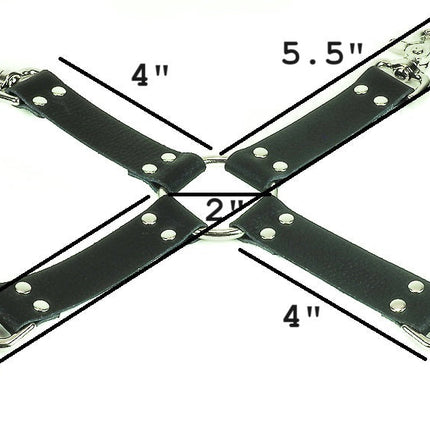 HG201LEATHER   GENUINE LEATHER 13" HOGTIE  TRIGGER CLASP LEATHER TIE
