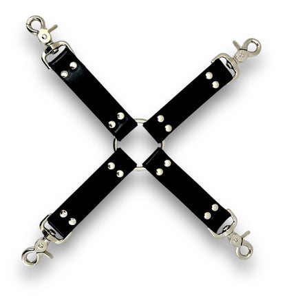 HG201  VEGAN  13" HOGTIE  TRIGGER CLASP LEATHER TIE