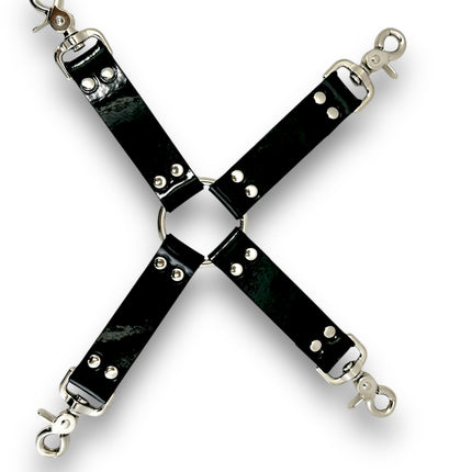 HG201  VEGAN  13" HOGTIE  TRIGGER CLASP LEATHER TIE