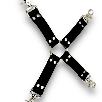HG201  VEGAN  13" HOGTIE  TRIGGER CLASP LEATHER TIE