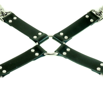 HG201LEATHER   GENUINE LEATHER 13" HOGTIE  TRIGGER CLASP LEATHER TIE