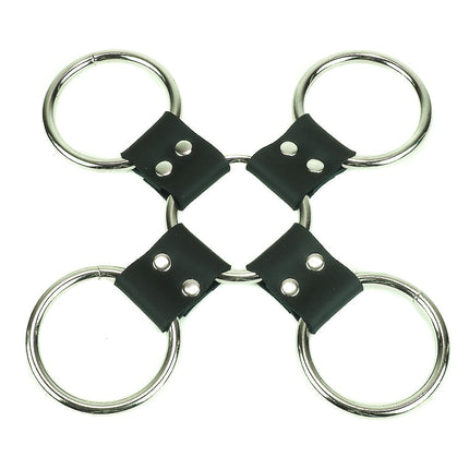 HG207 LEATHER  GENUINE LEATHER O RING 4 WAY HOGTIE