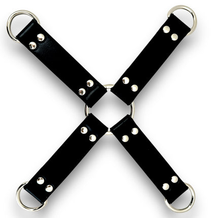 HG205 LEATHER  GENUINE LEATHER 'D' RING 4 WAY HOGTIE