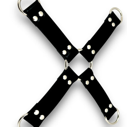 HG205M  VEGAN LEATHER 'D' RING 4 WAY HOGTIE