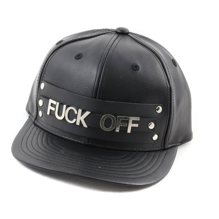 HT133 NAME BASE BALL FETISH VEGAN LEATHER HAT