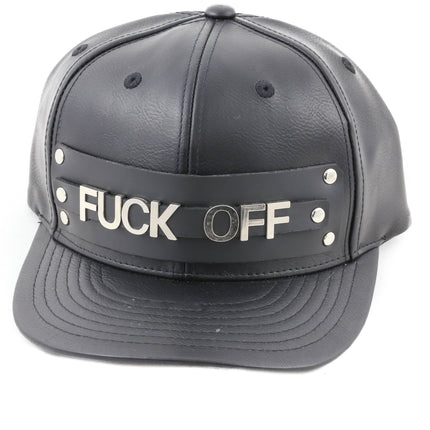 HT133 NAME BASE BALL FETISH VEGAN LEATHER HAT
