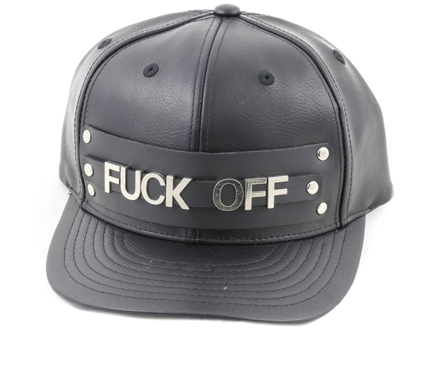 HT133 NAME BASE BALL FETISH VEGAN LEATHER HAT