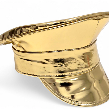 HT200 NEON PATENT PLAIN CAPTAIN HAT