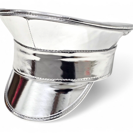 HT200 NEON PATENT PLAIN CAPTAIN HAT