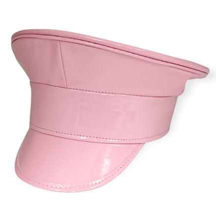 HT200 NEON PATENT RAVE CAPTAIN POLICE HAT