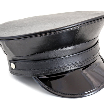 HT202MATT STRAP BAND VEGAN POLICE HAT