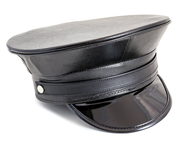 HT202MATT STRAP BAND VEGAN POLICE HAT