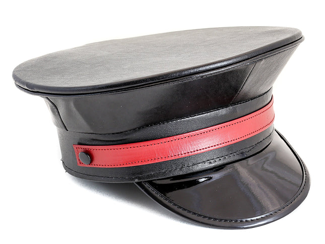 HT202MATT STRAP BAND VEGAN POLICE HAT