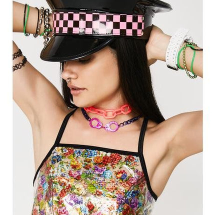 HT203 CHECKERED CAPTAIN HAT