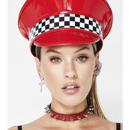HT203 CHECKERED CAPTAIN HAT