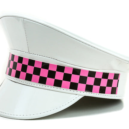 HT203 CHECKERED CAPTAIN HAT