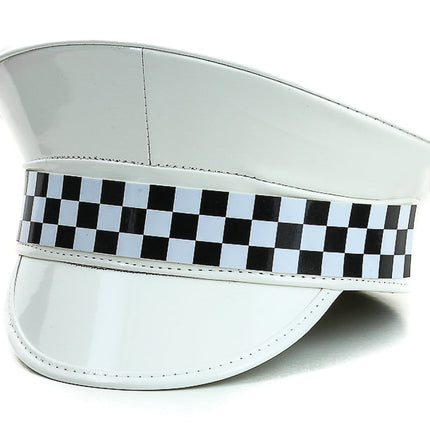 HT203 CHECKERED CAPTAIN HAT