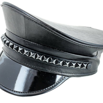 HT205  STUDDED BAND CAPTAIN HAT