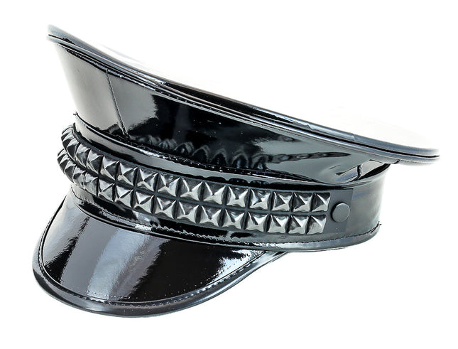 HT206 DOUBLE ROW STUDDED CAPTAIN HAT