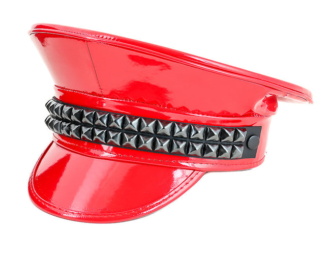 HT206 DOUBLE ROW STUDDED CAPTAIN HAT