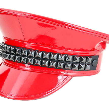 HT206 DOUBLE ROW STUDDED CAPTAIN HAT