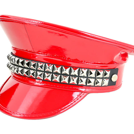 HT206 DOUBLE ROW STUDDED CAPTAIN HAT