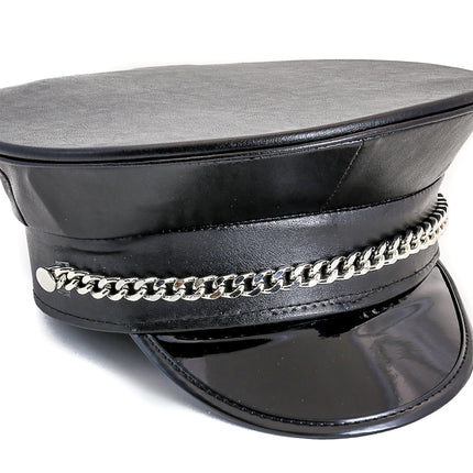 HT212 DIAMOND CUT CUBAN CHAIN CAPTAIN HAT