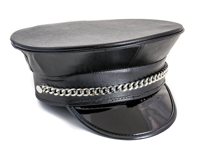 HT212 DIAMOND CUT CUBAN CHAIN CAPTAIN HAT