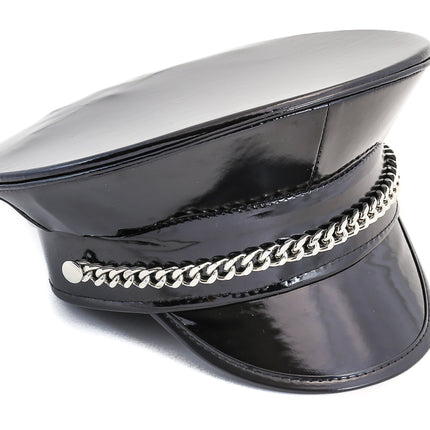 HT212 DIAMOND CUT CUBAN CHAIN CAPTAIN HAT