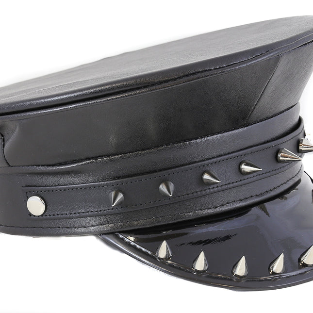 HT240  2 ROWS OF CONE SPIKE CAPTAIN HAT