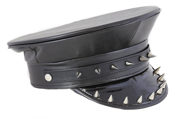 HT240  2 ROWS OF CONE SPIKE CAPTAIN HAT
