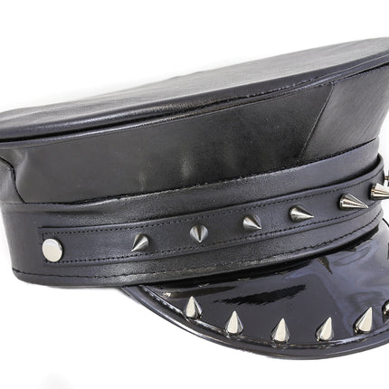 HT240  2 ROWS OF CONE SPIKE CAPTAIN HAT