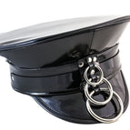 Patent Black / Silver Ring