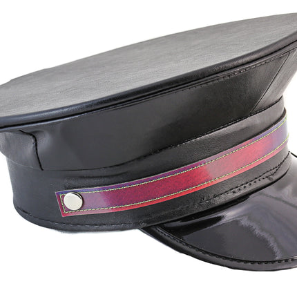 HT244M RAINBOW BAND CAPTAIN HAT