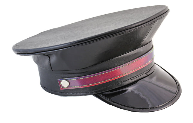 HT244M RAINBOW BAND CAPTAIN HAT