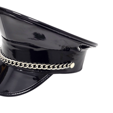HT255 STEEL CHAIN PATENT NEON COLOR CAPTAIN HAT