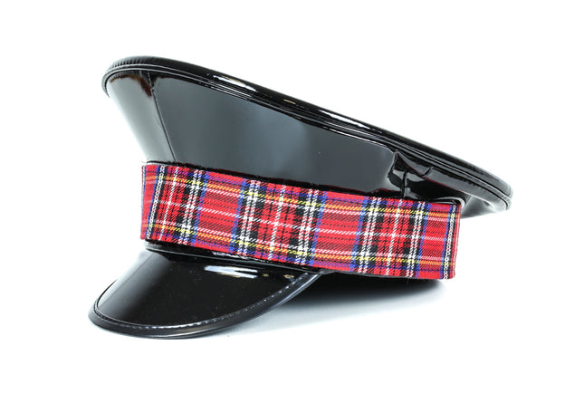 HT262 PLAID CAPTAIN POLICE HAT