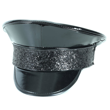 HT272 GLITTER BAND CAPTAIN HAT