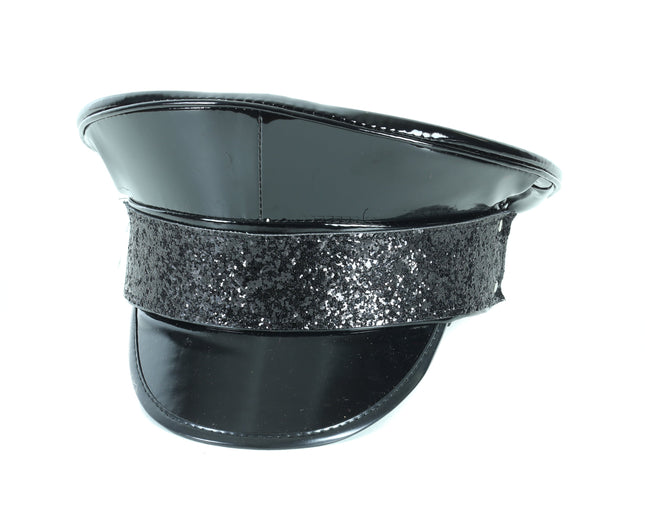 HT272 GLITTER BAND CAPTAIN HAT