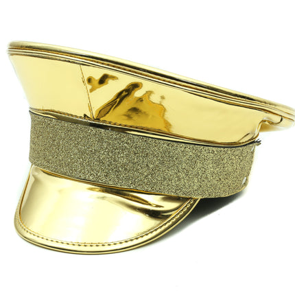 HT272 GLITTER BAND CAPTAIN HAT