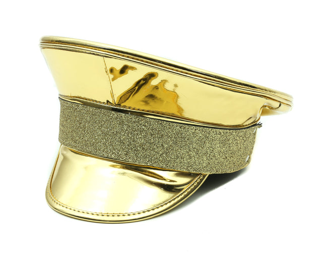 HT272 GLITTER BAND CAPTAIN HAT